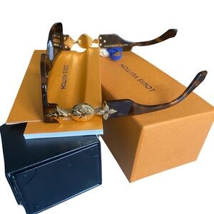 Louis Vuitton Tortoise Sunglasses with Gold Details
